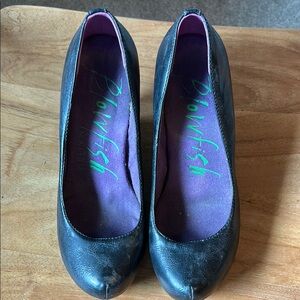 Blowfish Black Slip-On wedges